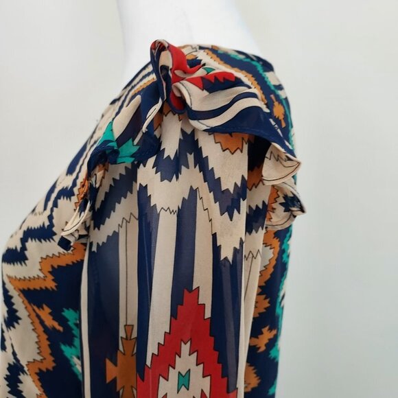 Umgee Aztec Print Babydoll Dress Size Small - Picture 3 of 13